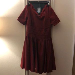 Unique Vintage Dress Merlot xxl Cute